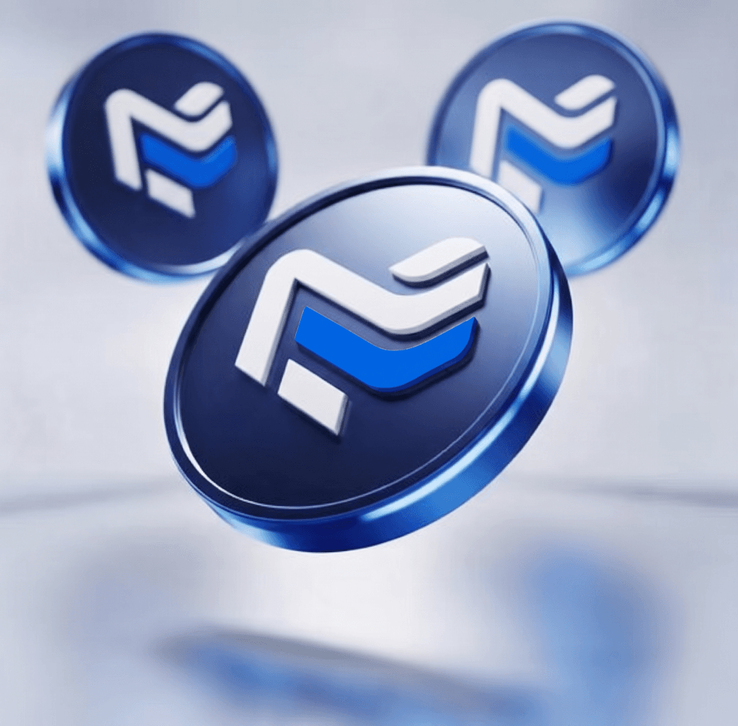 Funded Roll 3D coin logo